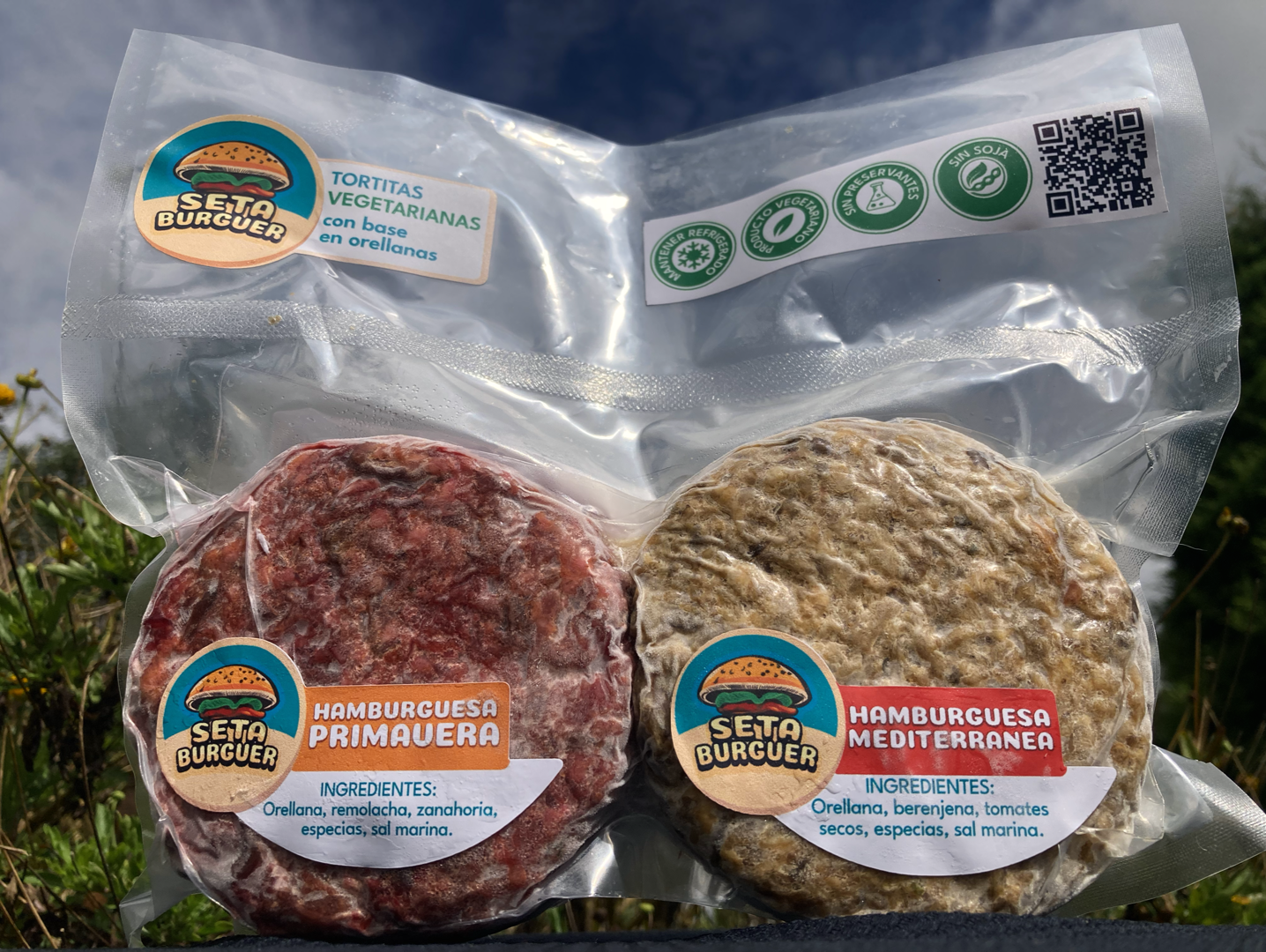 Seta Burguer Mix vegano – hamburguesas de Orellana